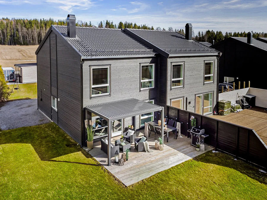 Fundament voor een lamellendak pergola pergolux